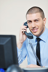 Image showing businessman with a headset