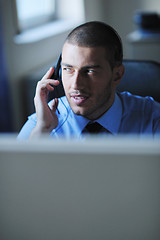 Image showing businessman with a headset