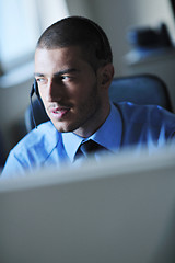 Image showing businessman with a headset