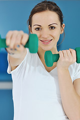 Image showing young woman fitness workout 