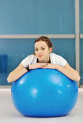 Image showing young woman fitness workout 