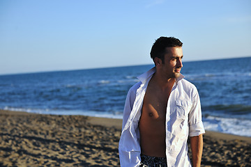 Image showing young man at beach