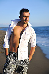 Image showing young man at beach