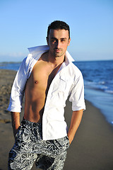 Image showing young man at beach