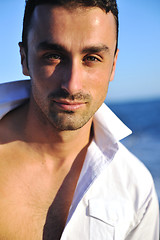 Image showing young man at beach