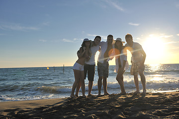 Image showing beach party