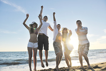 Image showing beach party