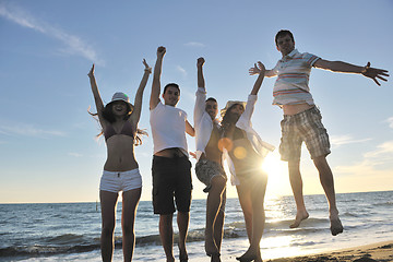 Image showing beach party