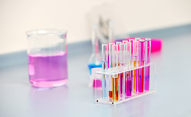 Image showing test tubes in bright modern labaratory