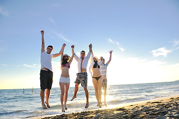 Image showing beach party