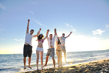 Image showing beach party