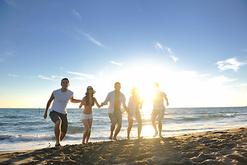 Image showing beach party