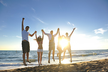 Image showing beach party