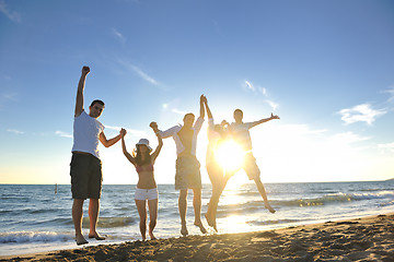 Image showing beach party