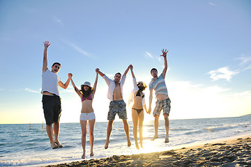 Image showing beach party