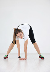 Image showing young woman fitness workout 