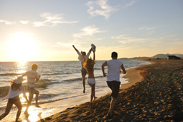 Image showing beach party