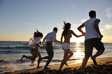 Image showing beach party