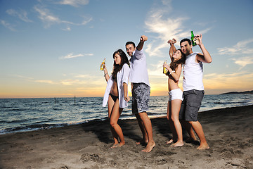 Image showing beach party