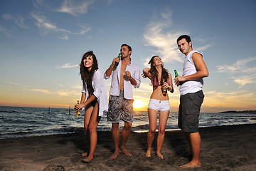 Image showing beach party