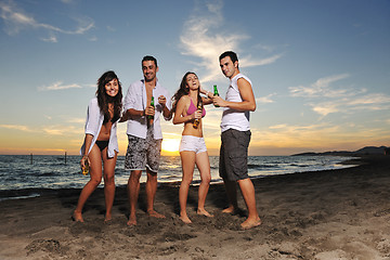 Image showing beach party