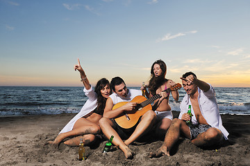 Image showing beach party