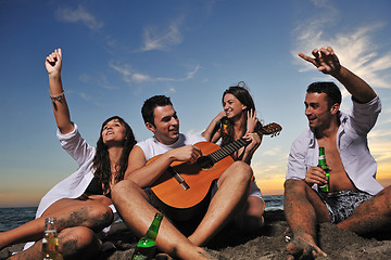 Image showing beach party