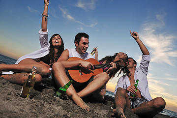 Image showing beach party