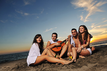 Image showing beach party