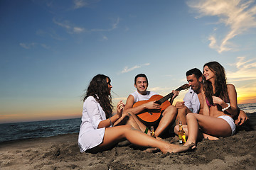 Image showing beach party