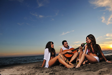 Image showing beach party