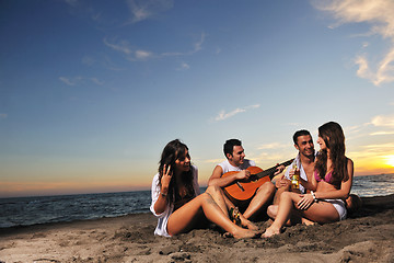 Image showing beach party