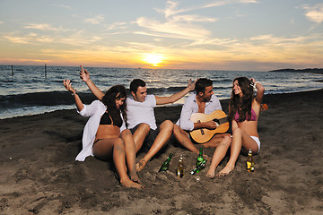 Image showing beach party