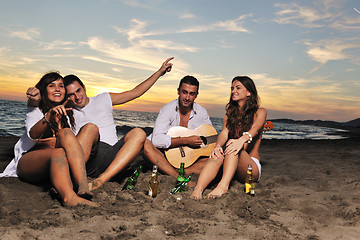 Image showing beach party