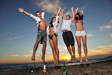 Image showing beach party