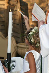 Image showing lighting the candles