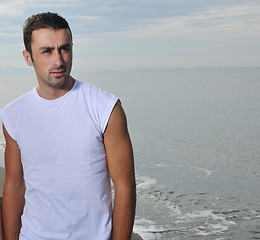 Image showing young man at beach