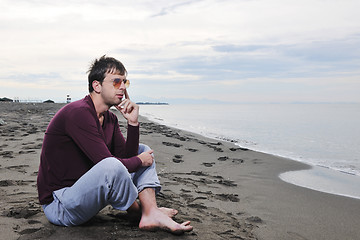 Image showing young man at beach