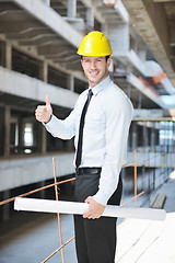 Image showing architect on construction site