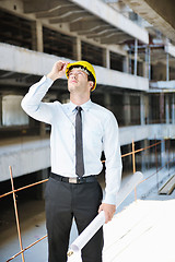 Image showing architect on construction site