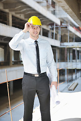 Image showing architect on construction site