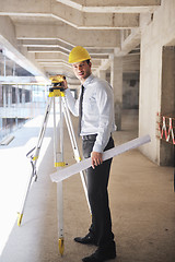 Image showing architect on construction site