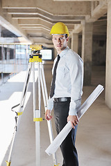 Image showing architect on construction site