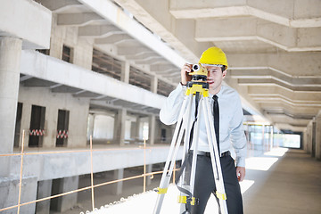 Image showing architect on construction site