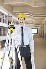 Image showing architect on construction site