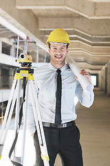 Image showing architect on construction site