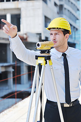 Image showing architect on construction site