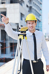 Image showing architect on construction site