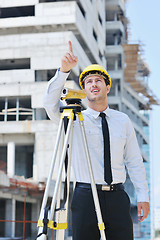 Image showing architect on construction site