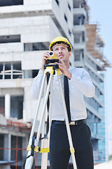 Image showing architect on construction site